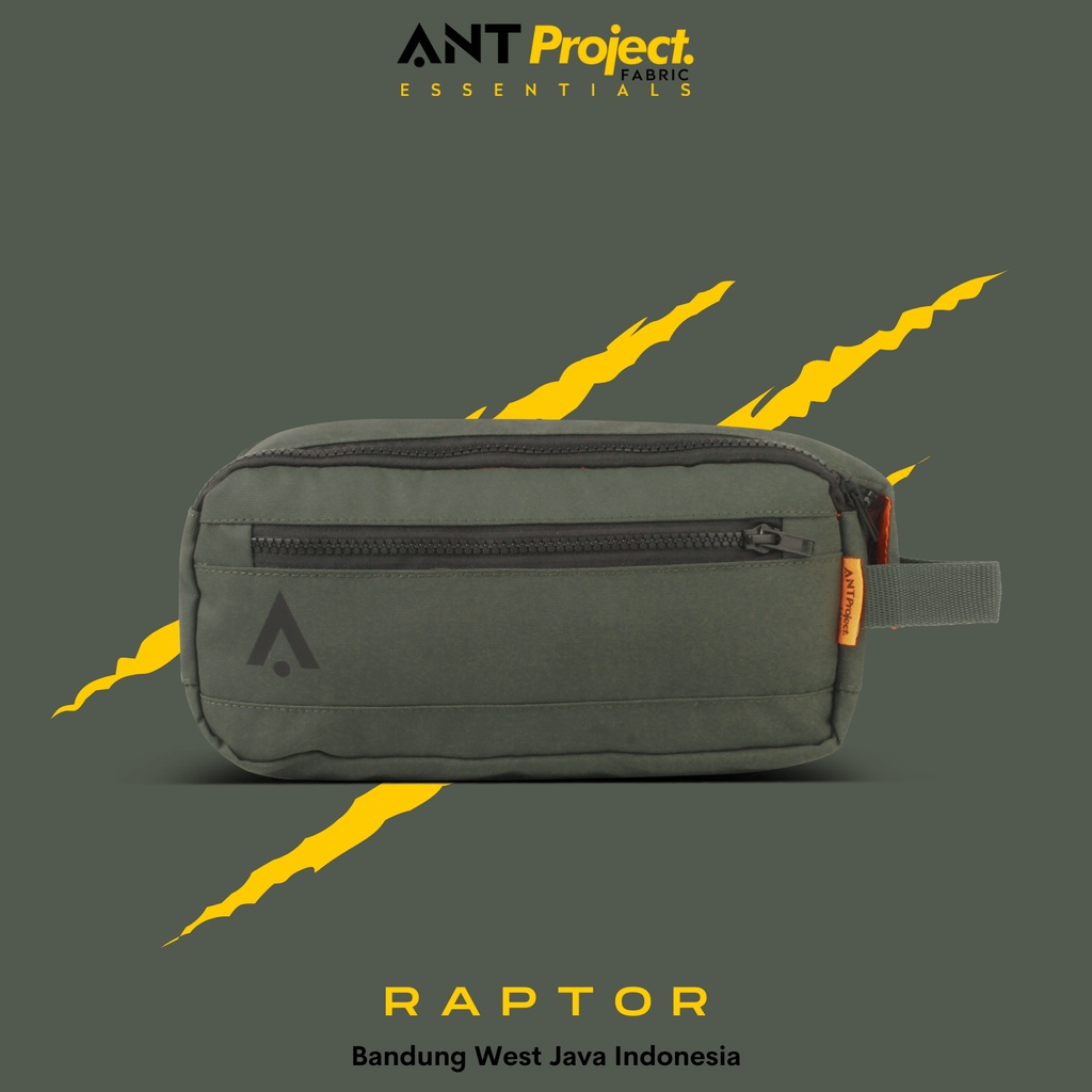 ANT PROJECT - Tas Clucth Bag RAPTOR Olive Organizer - Doppkit