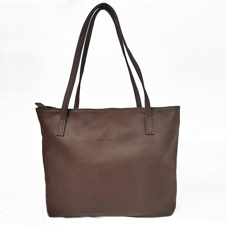 RECOMENDED Tote Bag Tas wanita besar Ashley Zipper Dark Brown Beauty Gum/Tote Bag Laptop 14 inch/Tote Bag laptop 15 inch