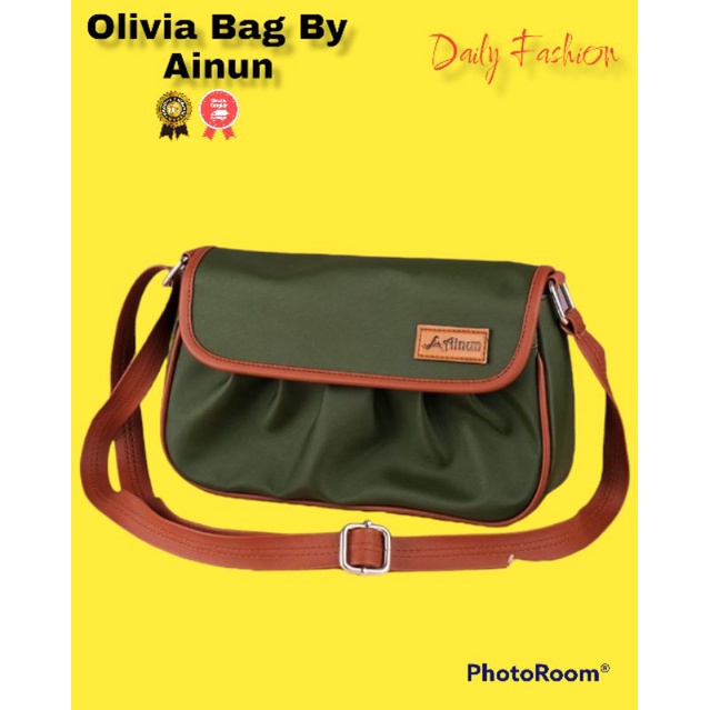 TAS SELEMPANG OLIVIA BAG BY AINUN BAHAN CHOCOLY ANTI AIR WATERPROOF PREMIUM