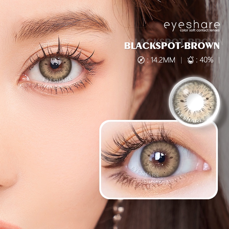 (COD)Menyinarimu Blackspot Gray Softlens Lensa Mata Penuh Gaya Dan Cantik Softlens Grey/Brown Warna Lensa Kontak Soflen14.00 Mm 2022 New Dubai Import Premium Big Eye Softlen