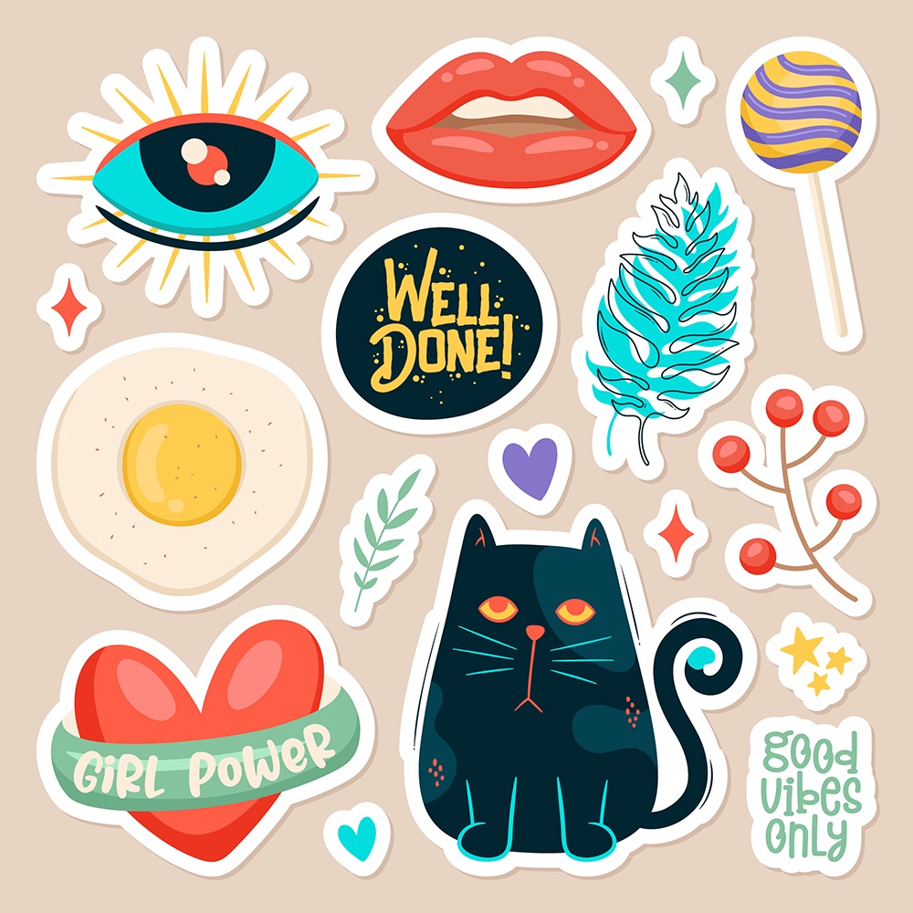 

Aesthetic Decorative Sticker - Journaling Sticker 7 x 7 cm
