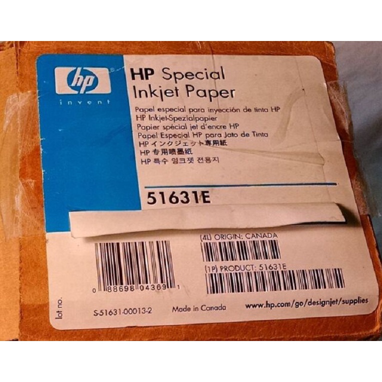

HP Media Special Inkjet Paper (36" x 150ft Roll) 131g/m2 914mm x45.7m 51631E