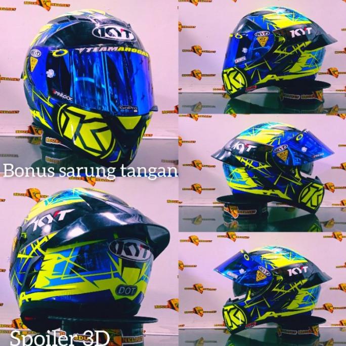 Helm Full Face Kyt Falcon Fr Motif New Spike Yellow Paket Ganteng 100% Storfeecaa
