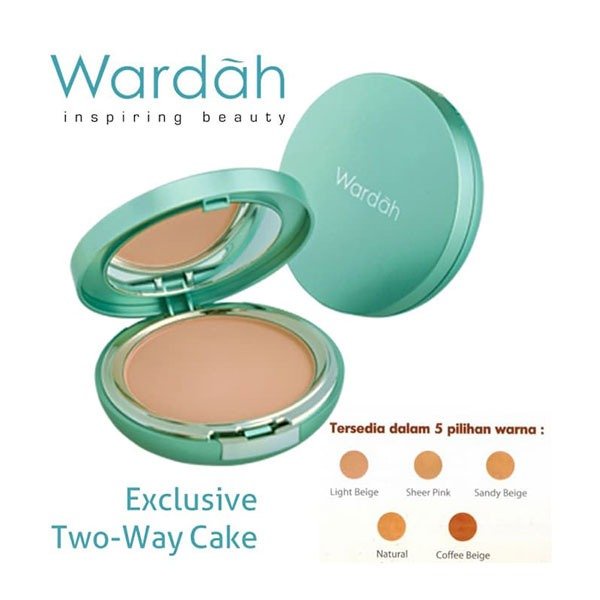 PUSAT-WARDAH EXLUSIVE TWO WAY CAKE 02 LIGHT BEIGE 12GRAM