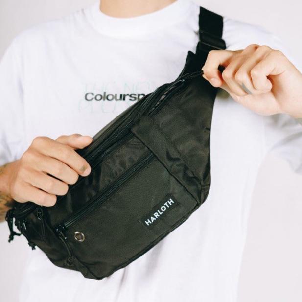 HARGA SPESIAL HARLOTH - Zest Series Waistbag / Slingbag - Black