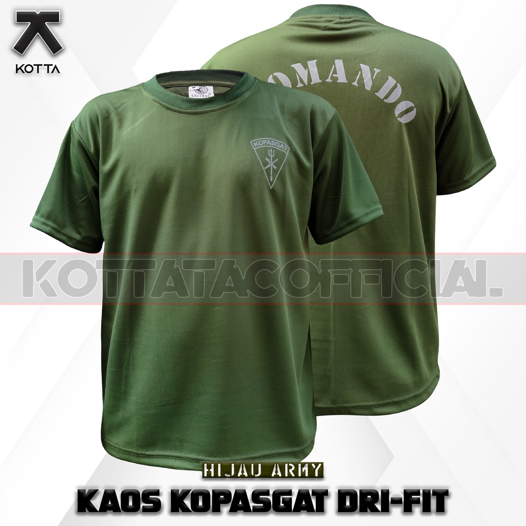 Kaos Kopasgat Dryfit - Kaos Dri-fit Paskhas - Kaos Olahraga Paskhas - Kaos Korpasgat - Kaos Kopasgat