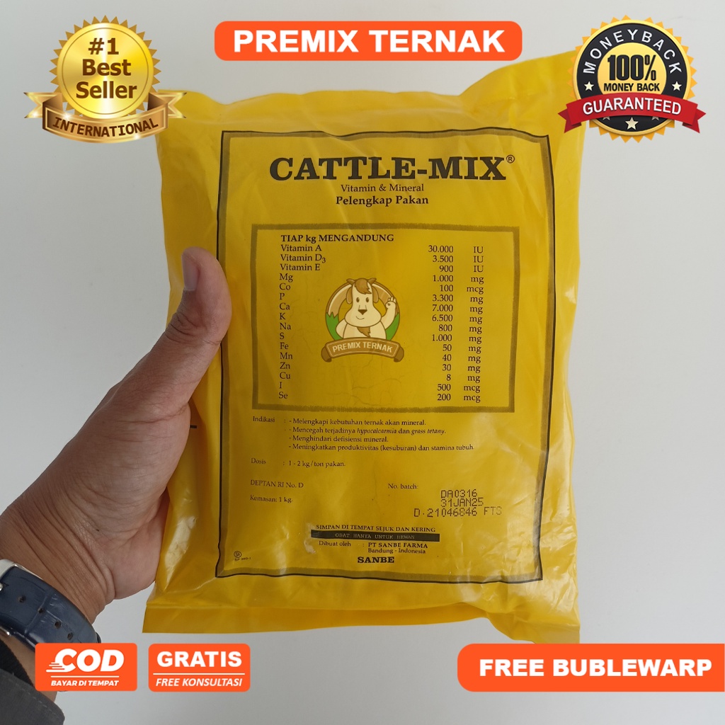 PREMIX CATTLE MIX 1 KG - PREMIX Penggemuk Sapi Kambing Hewan Ternak premix cattle mix sanbe