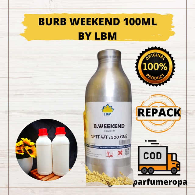 Bibit Parfum BURB WEEKEND 100ML REPACK BY LBM - MURNI ORIGINAL PABRIK - GROSIR - MURAH - PARFUM PRIA