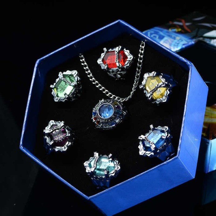 Aksesoris Set cincin vongola 7 in 1 anime katekyo hitman reborn