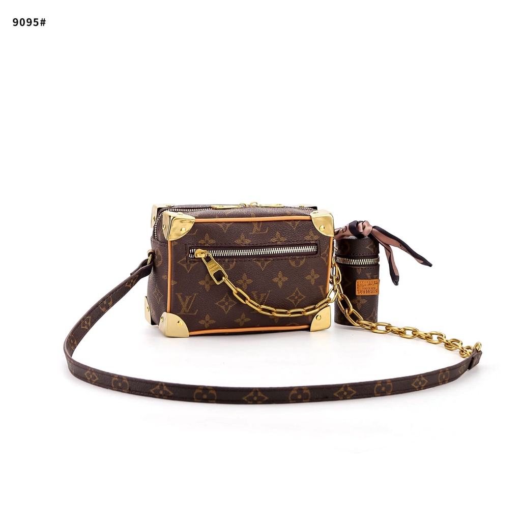 BAG Mini Soft Trunk Mono Set 2in1 Handbag Gold Hardware TC9095