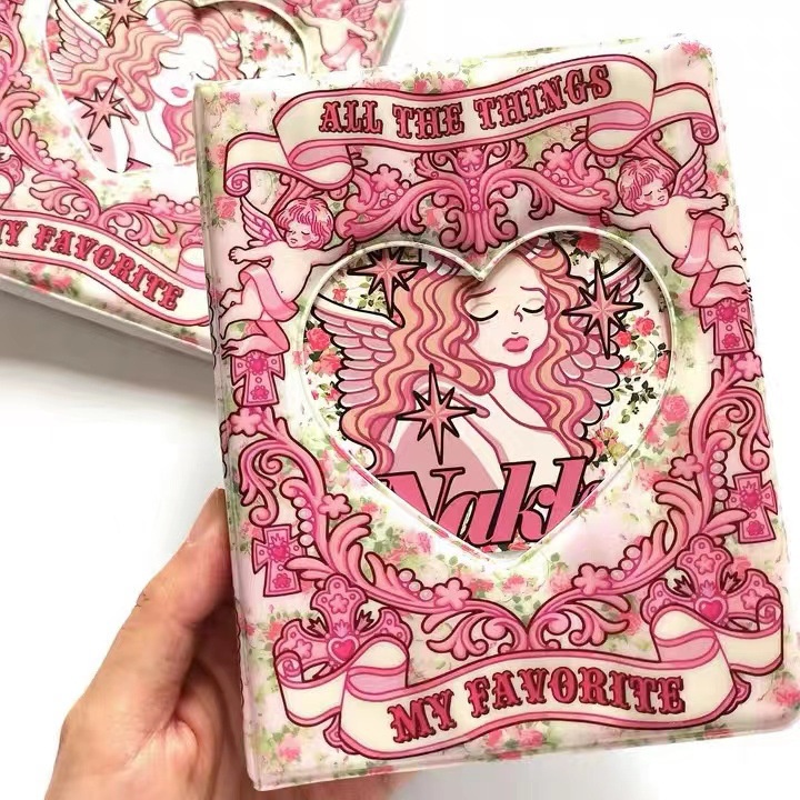 Romantic Angel Album 3 Inch 80 Pocket Kapasitas Besar Kotak Ungu Kpop Idol Foto Tempat Kartu Koleksi Buku