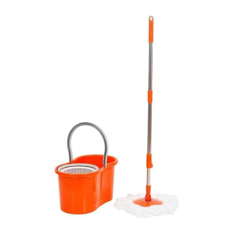 Alat Pel Putar Otomatis Lantai Super Bersih dan Ember Multifungsi Spin mop putar-TB01-ORANGE