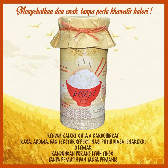 

Shirataki Rice Porang Konnyaku Beras Diet Rendah Kalori