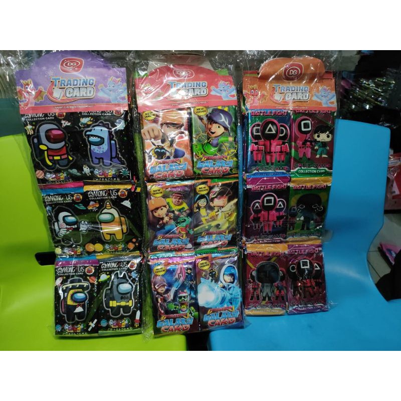 Mainan kartu squid game, Boboiboy, among us (1lusin)