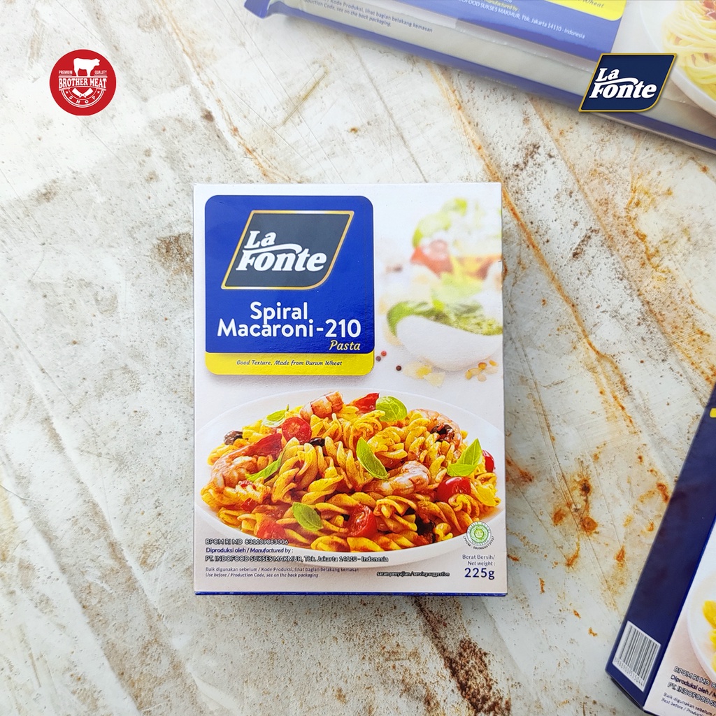 La Fonte Pasta Macaroni 225gr, Halal