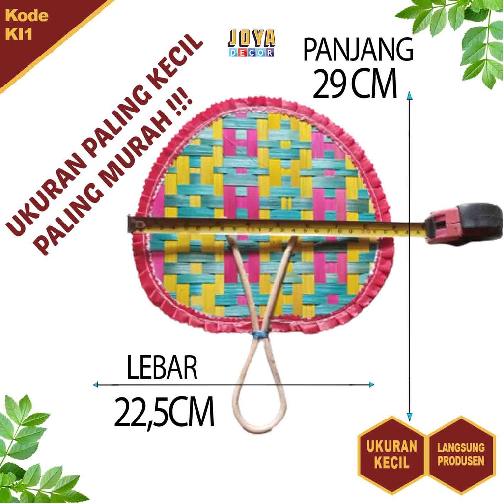 Souvenir Pernikahan Kipas Tangan / Kipas Anyaman Bambu / Kipas Bambu keciiil (PRODUSEN LANGSUNG) KI1