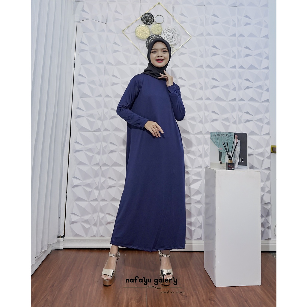 Manset Dress Gamis - Inner Lengan Panjang - NAVY