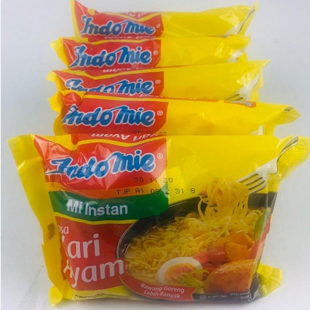 Paketan isi 5 pcs Indomie Rasa Kari Ayam 72g / Mie Instan