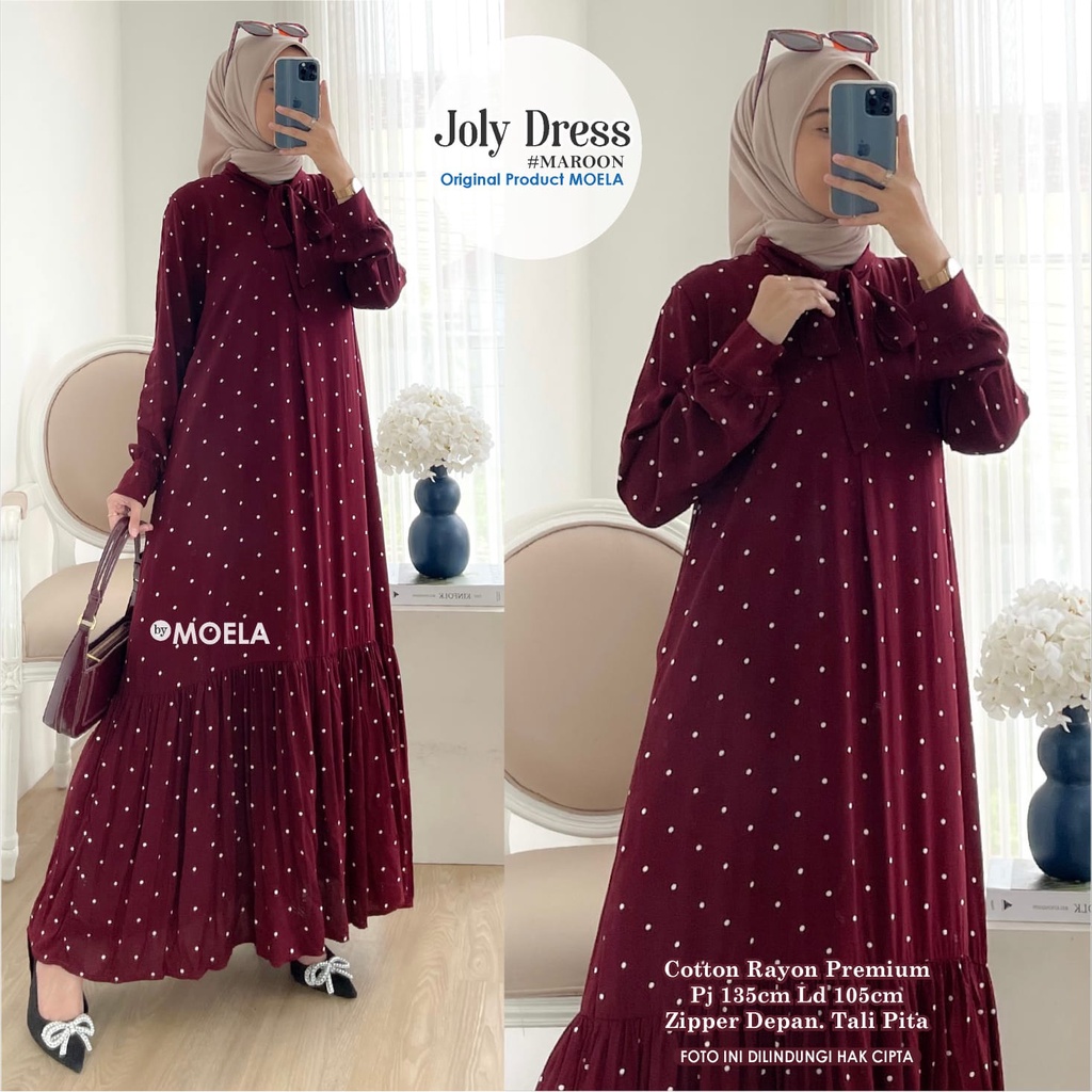 JOLY DRESS POLKADOT By MOELA MAXY DRESS MOTIF POLKA LD105