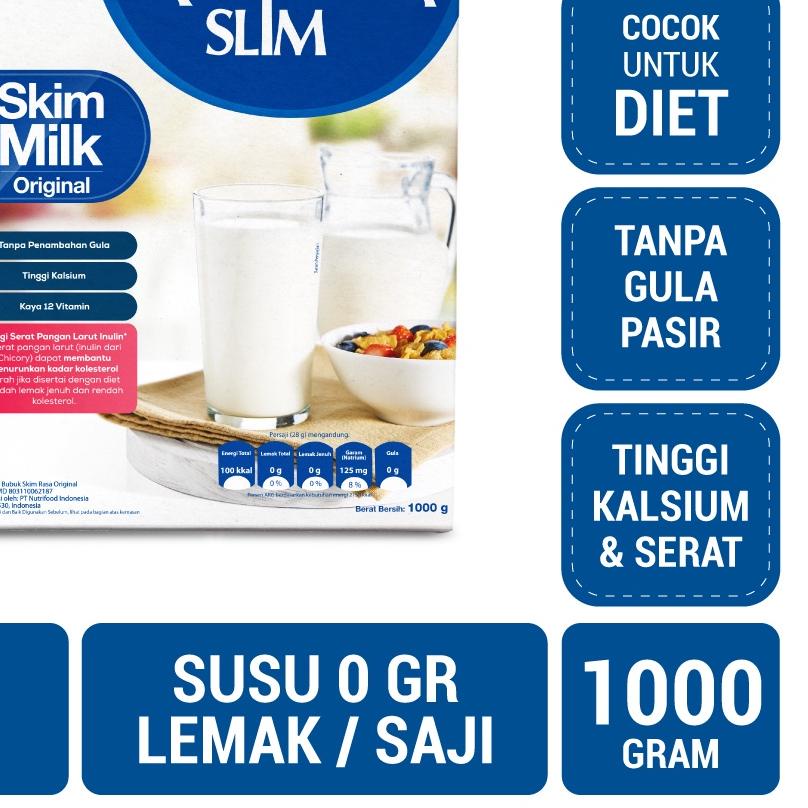 

✴ Tropicana Slim Susu Skim Original 1000 gram - Bantu Turunkan Kolesterol ✤