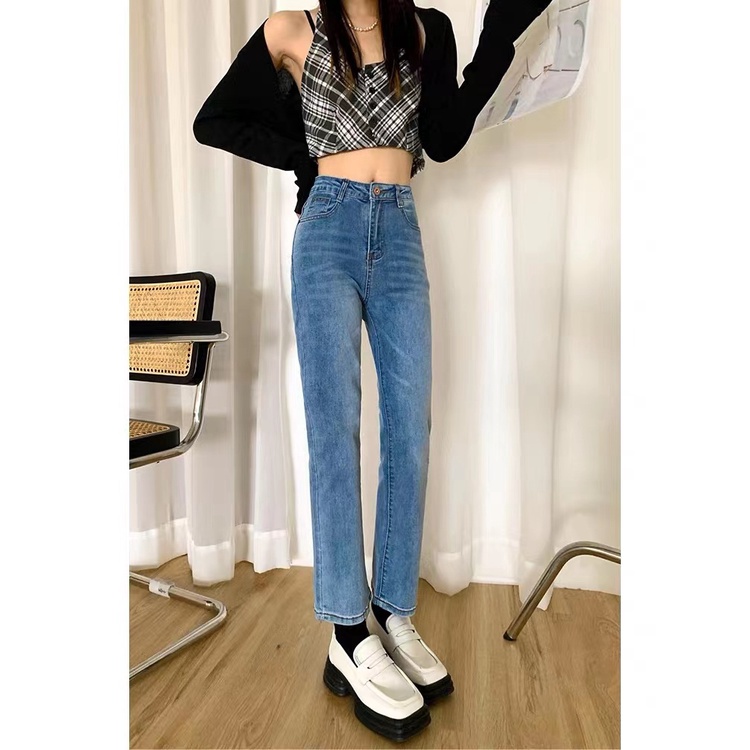 ✅COD NEW HW SKINNY JEANS  BIRU/ HIGH WAIST CELANA JEANS PREMIUM BOYFRIEND