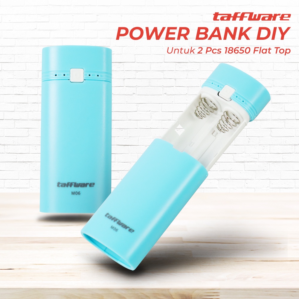 Taffware Case Power Bank DIY Untuk 2 PCS 18650 - CX - OMWB0FBL Blue