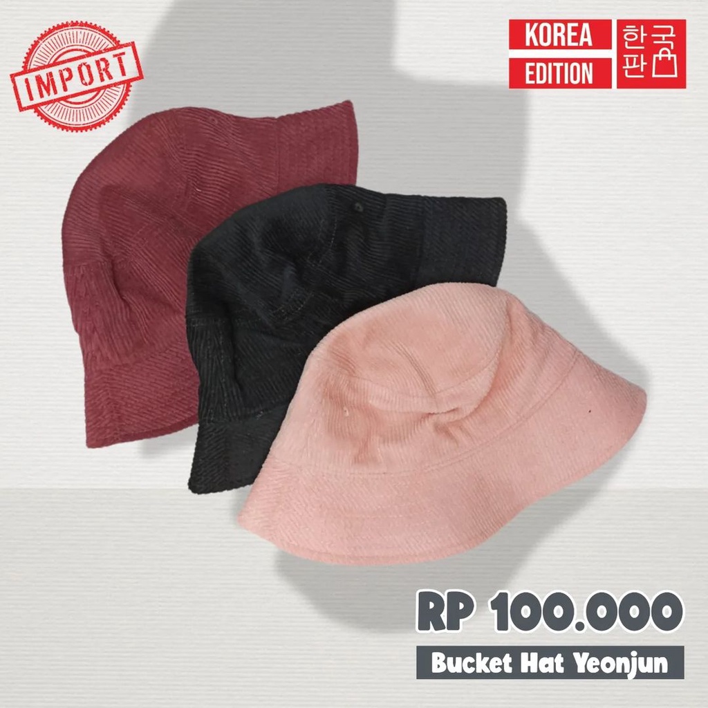 Bucket Hat Yeonjun Import Topi Fashion Korean Style
