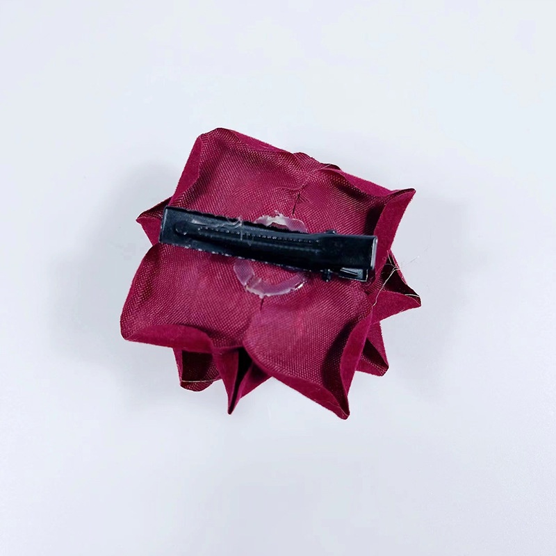 HPRO hairpin rose jepit rambut bunga mawar merah marun hair pin maroon