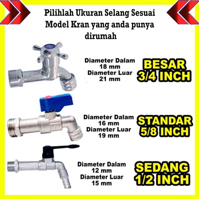 SELANG AIR SERAT BENANG 1/2 5/8 3/4 INCH 100 METER 1 ROL SELANG TAMAN PERALATAN PERKEBUNAN MURAH COD