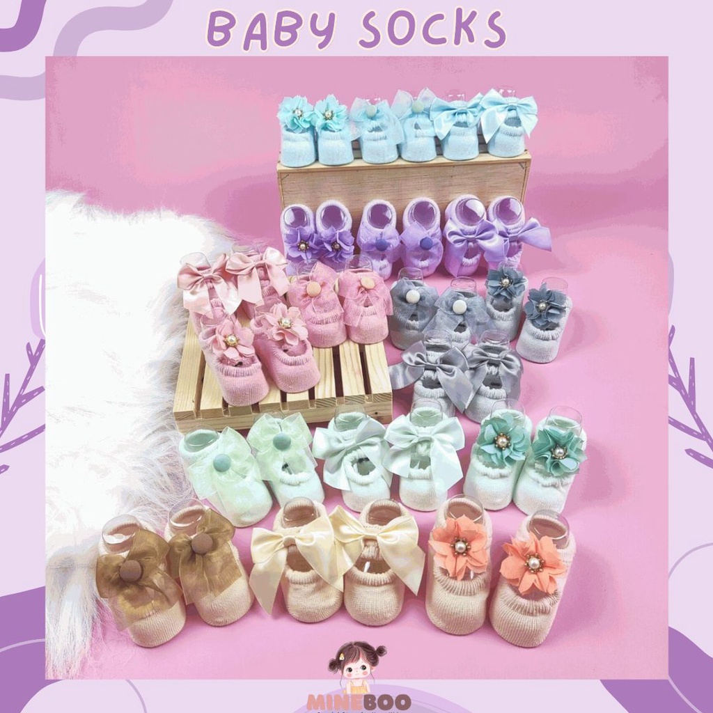 mineboo - A14 LALA PRINCESS Kaos kaki bayi perempuan kualitas premium motif 3 jenis(0-1th)