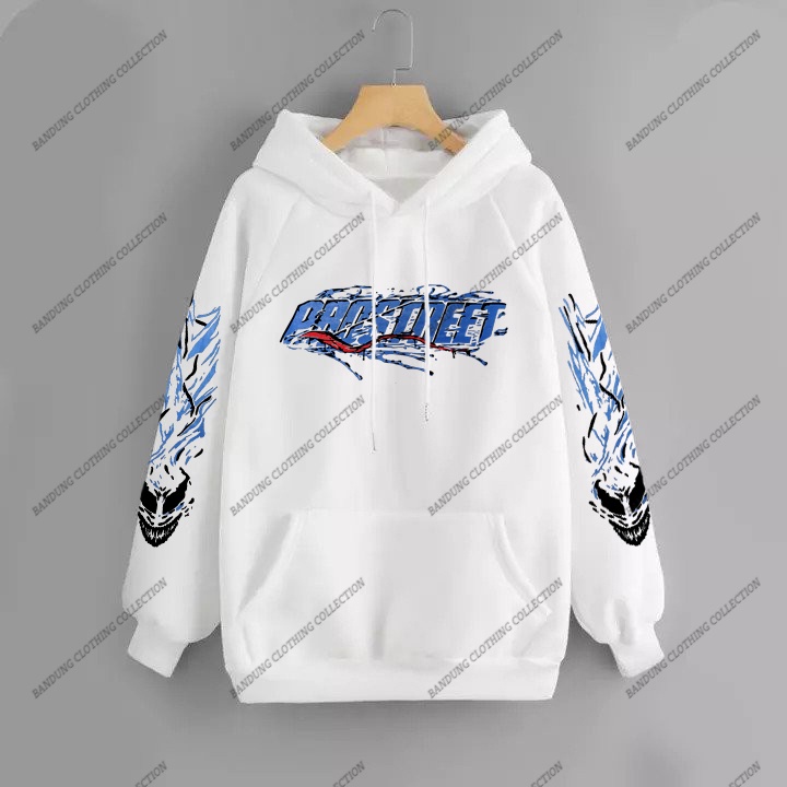 Hoodie Prostreet Venom Putih Prostreet Remaja Bahan Tebal / Hoodie Sunmori Pria / Hoodie Rider Jepang