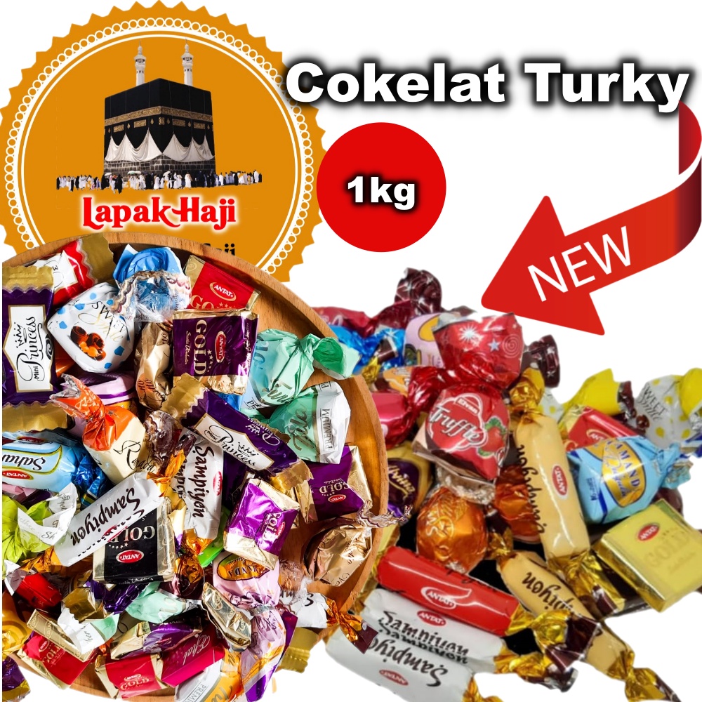 

coklat arab/coklat turky / cokelat truffel dll.. mix rasa dan warna 1kg