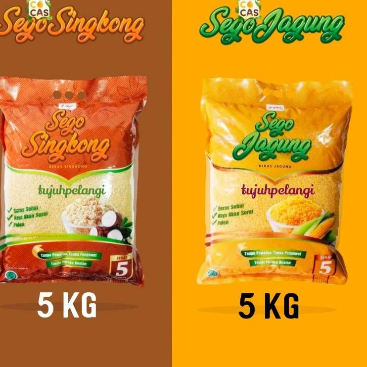 

♣ SEGO JAGUNG SEGO SINGKONG BERAS JAGUNG BERAS SINGKONG 5 KG ☟