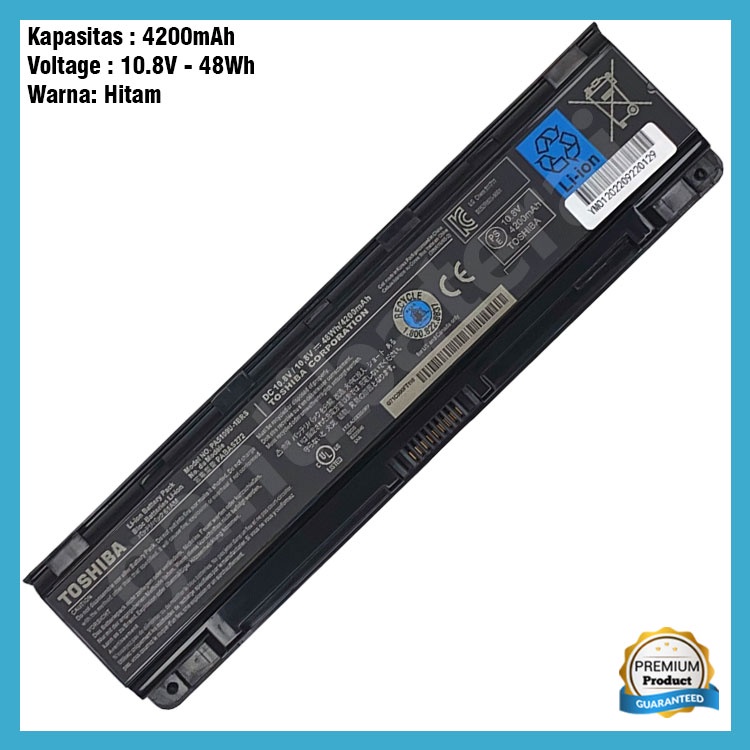 Baterai Toshiba Satellite C40 C40-A C40D C40D-A C40T C40T-A C50 C50-A C50D C50Dt C50t PA5109 Ori