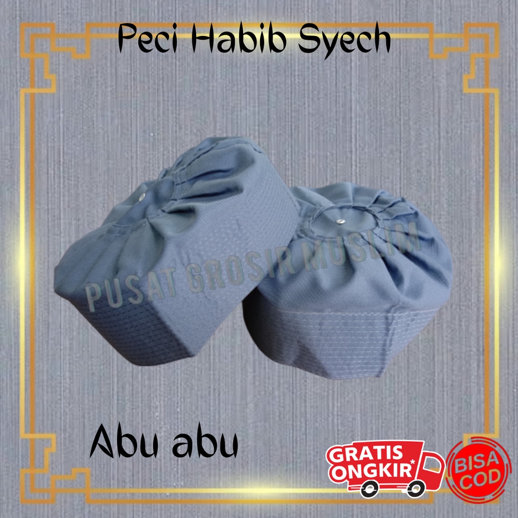 Peci Habib Syech Abu Abu / Peci Ijazi / kopiah bahan Solo / Peci Rempel