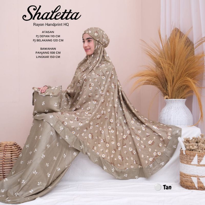 mukena shaletta bahan rayon | mukena adem | mukena rayon