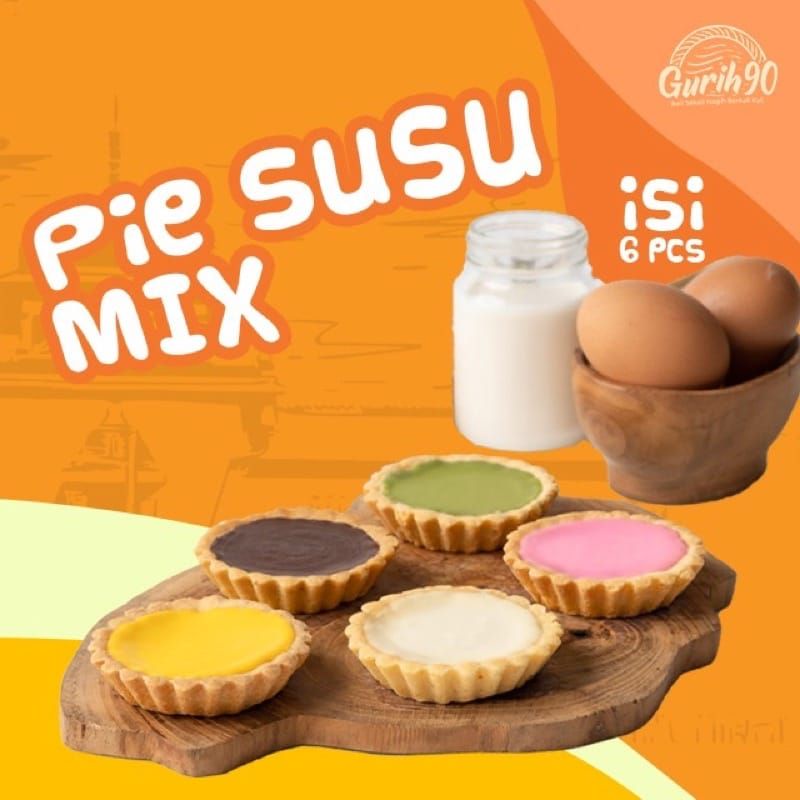 

Pie Susu Bandung Mix Original Coklat Matcha Green Tea Banana