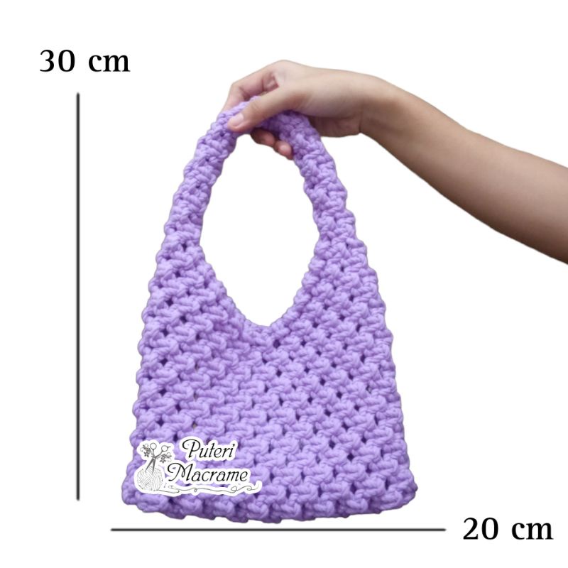 Tas Macrame Aesthetic, Tas Rajut Macrame