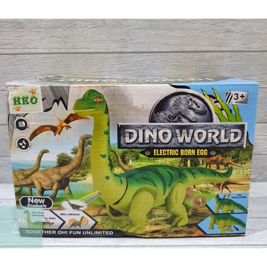 Mainan Anak Robot Dinosaurus Bertelur Dino World Laying Egg