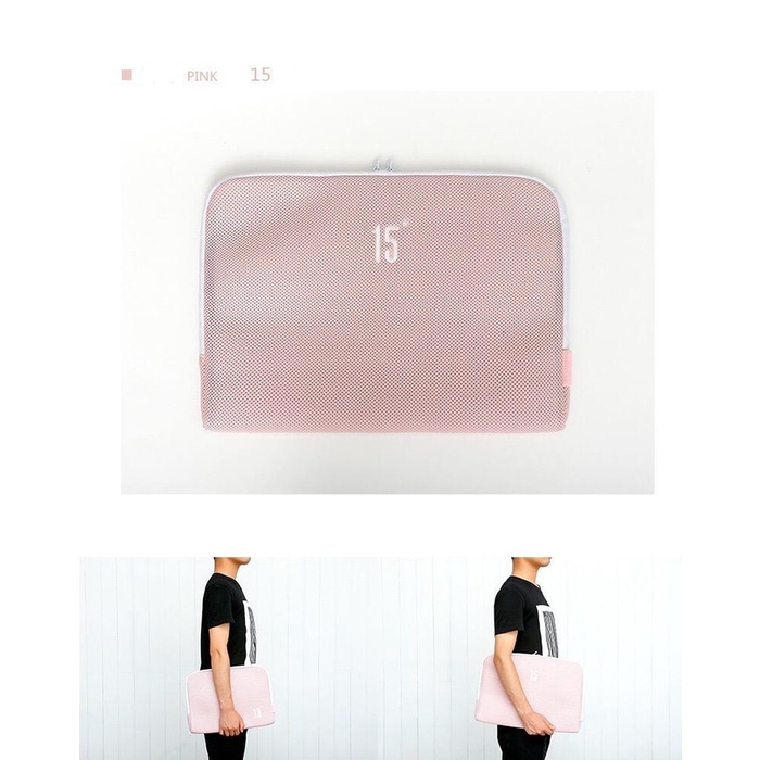 Tas Laptop Softcase Sleeve diniwell for ROG MSI gaming 15.6 pink