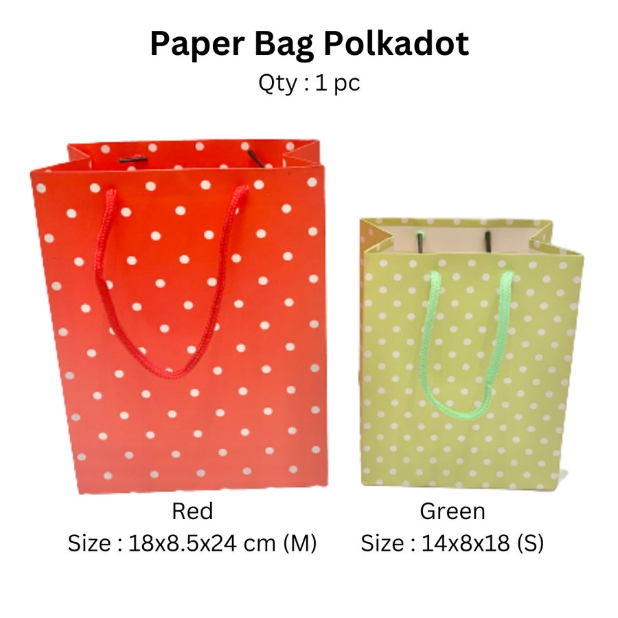 

Paper Bag Polkadot / Kantong Kertas Goodie Bag 1pcs
