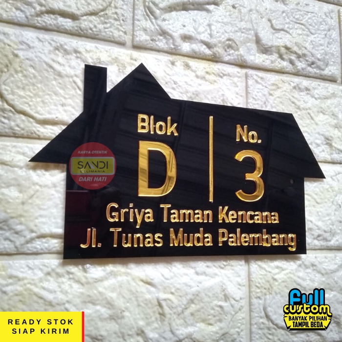PAPAN NOMOR RUMAH AKRILIK | NOMER RUMAH AKRILIK | NO RUMAH AKRILIK | ALAMAT RUMAH HURUF TIMBUL TIPE 