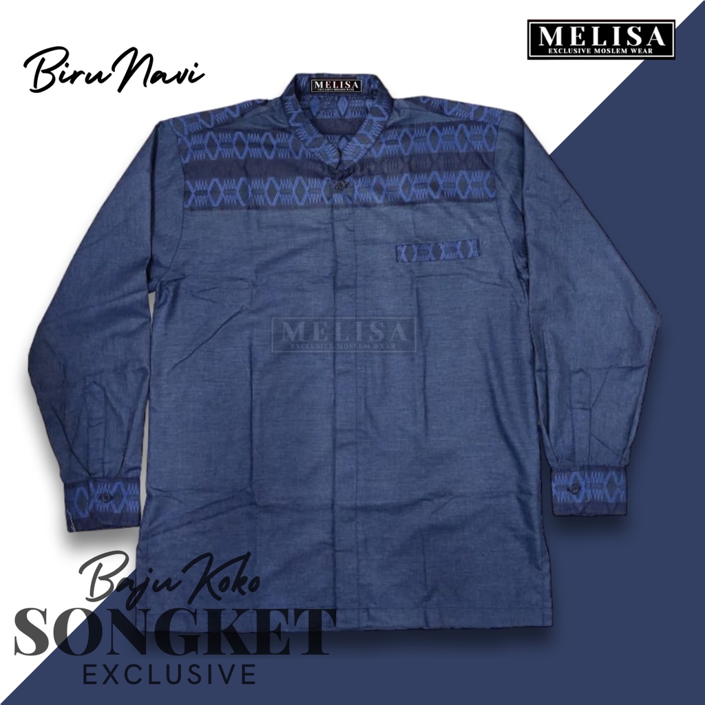 Baju Koko Pria Kemko Dewasa Baju Muslim Laki Laki Lengan Panjang Manset Katun Adem M L XL