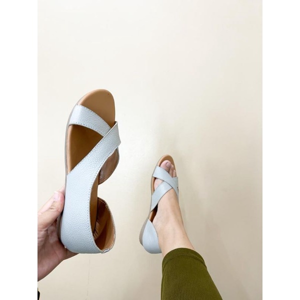 Sandal papirut garut merk bhonkshors/natha anjani sandal kulit garut sandal kulit wanita chilla seri