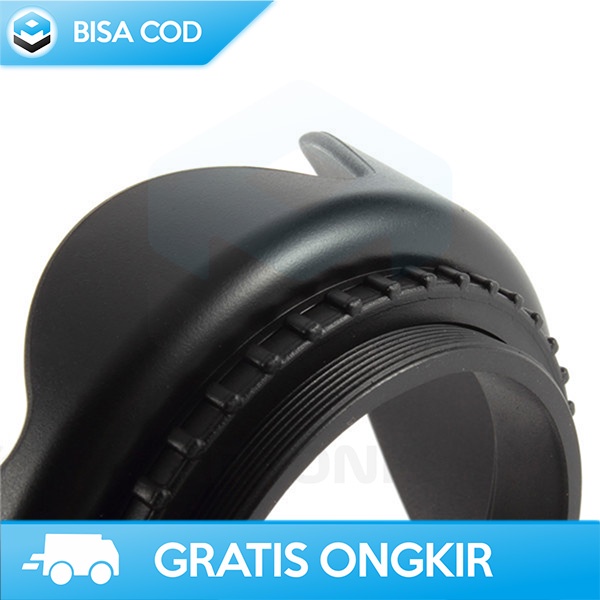 LENS HOOD UNTUK KAMERA 58MM BAHAN PLASTIK KUALITAS TINGGI - BLACK