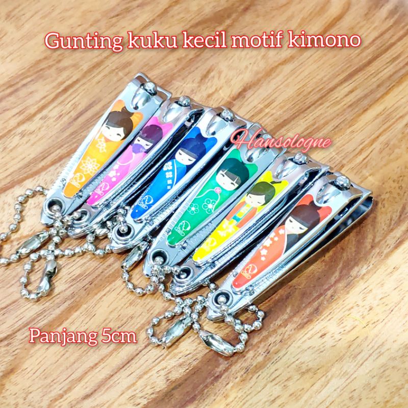 Gunting kuku kecil motif kimono panjang 5 cm / pemotong kuku / nail clipper