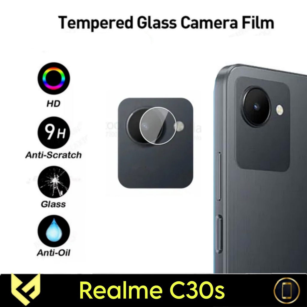 PROMO Paket 3IN1 For REALME C30s Anti Gores Layar Free Lens Camera &amp; Skin Carbon Anti Gores Jamur Body Belakang Handphone