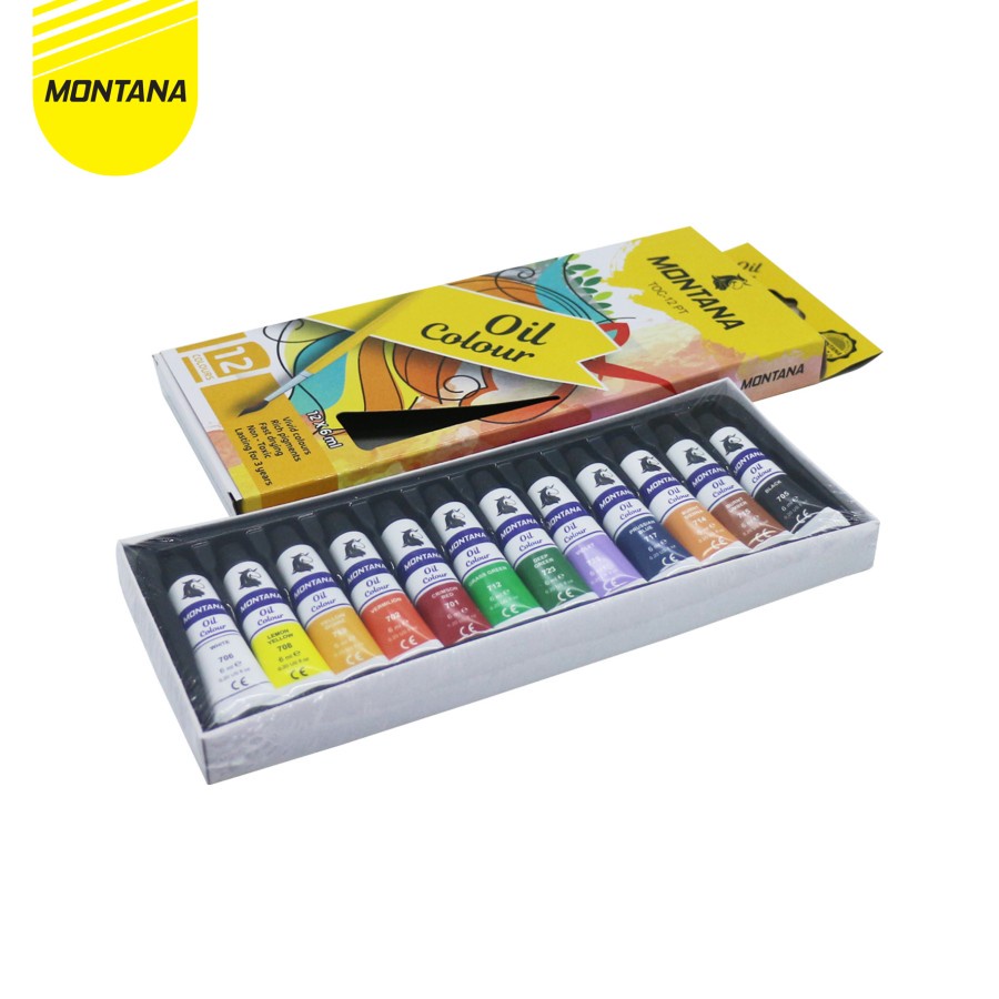 

Montana OilColor 12 Warna/ Cat Minyak Montana TOC-12 PT/ OilColor Tube