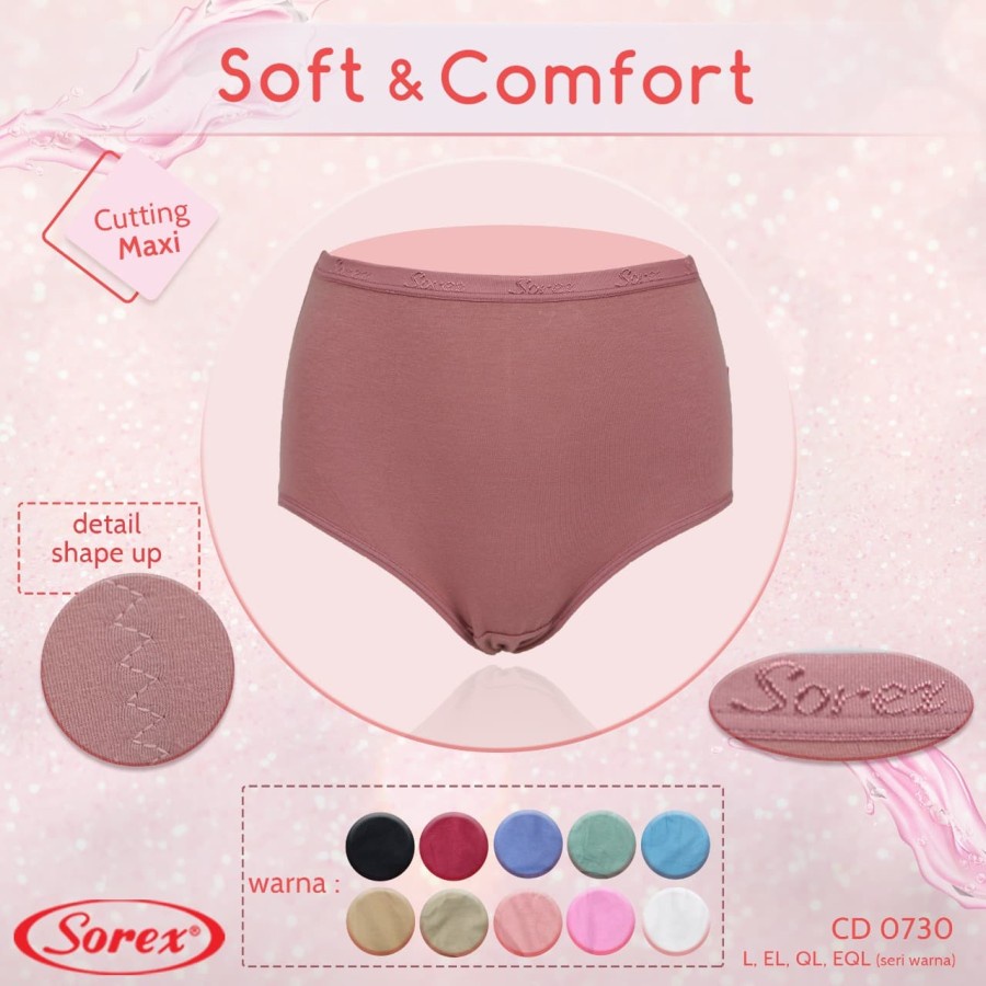 [12pcs] cd celana dalam wanita sorex 1227 1228 1229 0730 2071 1232 9076 katun grosir lusinan