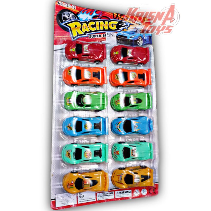 MAINAN ANAK MOBIL SPORT RACING/MOBIL MAINAN isi 12pcs/Lembar